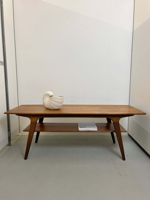 Vintage Surfboard Coffee Table Johannes Andersen Teak Denmark 60s