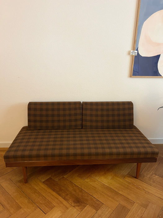 Vintage Daybed Sofa Teak Svanette mit Sidetable Ingmar Relling for Swane Ekornes 1960s