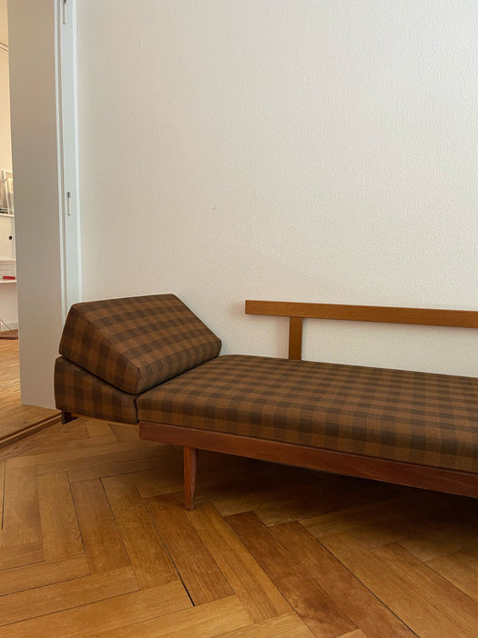 Vintage Daybed Sofa Teak Svanette mit Sidetable Ingmar Relling for Swane Ekornes 1960s