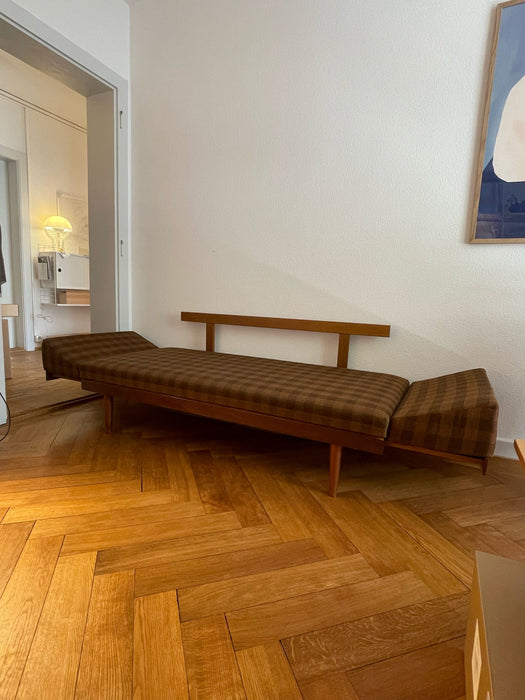 Vintage Daybed Sofa Teak Svanette mit Sidetable Ingmar Relling for Swane Ekornes 1960s