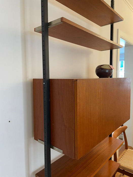 Vintage Dieter Wäckerlin für Idealheim Spannregal Teleskopregal Teak Swissmade 60er