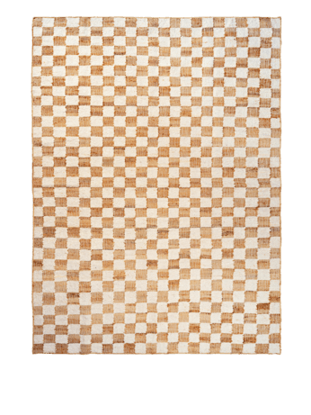 Ferm Living Teppich Check aus Wolle und Jute Ausstellungsmodell