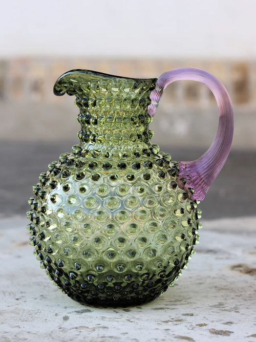 Anna von Lipa Hobnail Krug Karaffe Böhmisches Glas