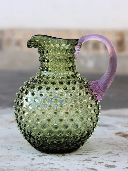 PARIS HOBNAIL Krug Karaffe Böhmisches Glas Anna von Lipa