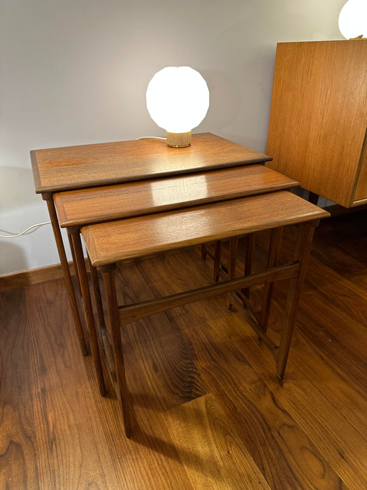Vintage 3-er Set Nesting tables Teak Beistelltische B.C. Mobler Denmark 60er