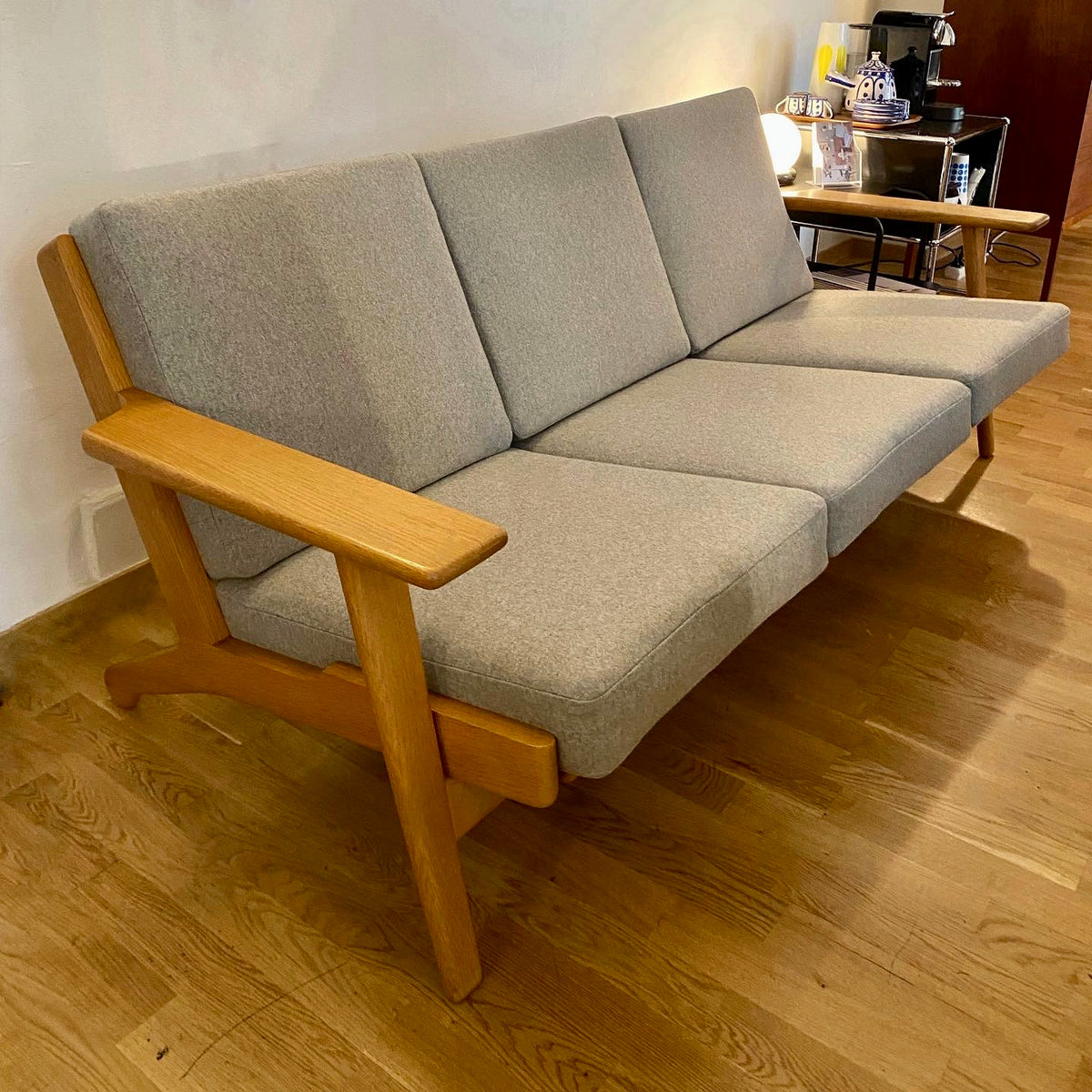 Vintage SOFA GE290 HANS WEGNER FOR GETAMA OAK — Patinamöbel