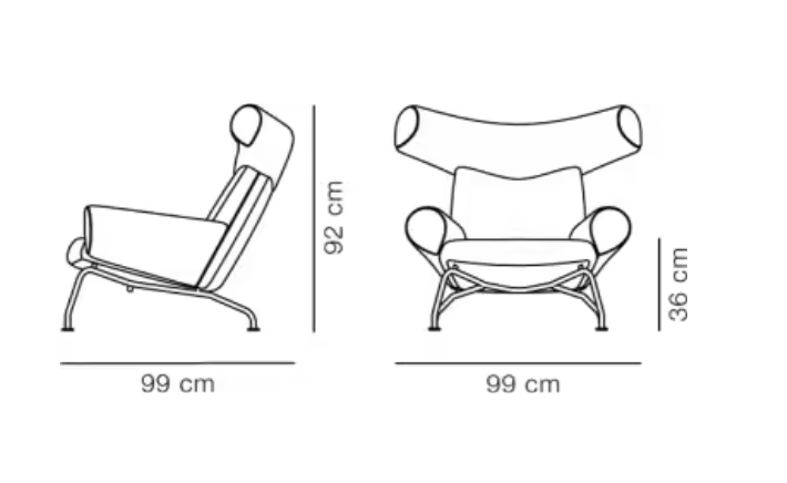 OX CHAIR Model 1000 Ox Chair von Fredericia by Hans J. Wegner Wegner