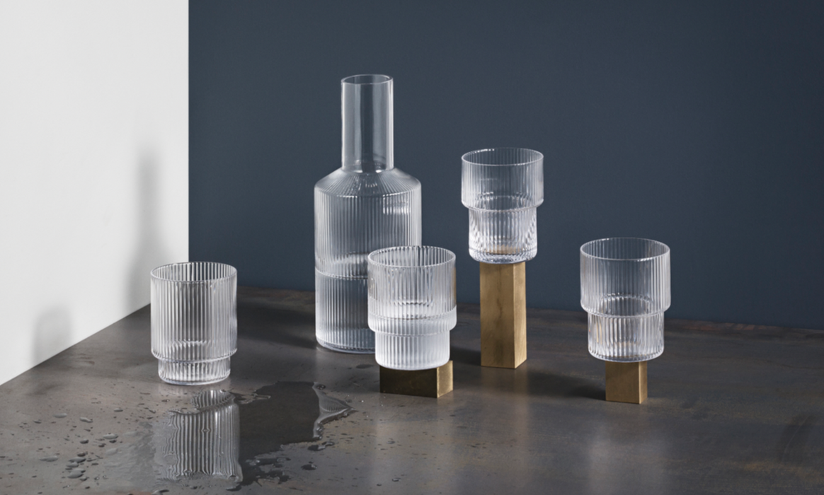 4er Set RIPPLE Gläser mundgeblasen Ferm Living