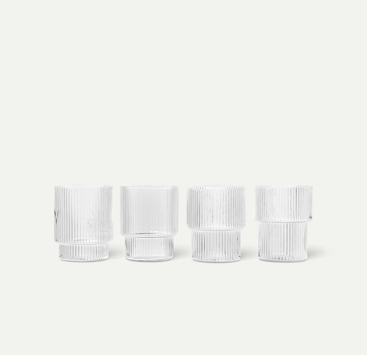 4er Set RIPPLE Gläser mundgeblasen Ferm Living