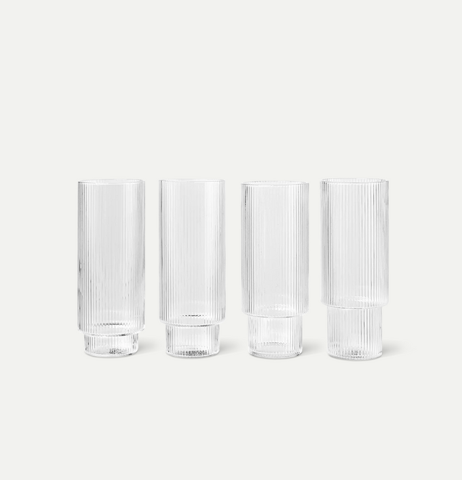 4er Set RIPPLE Gläser mundgeblasen Ferm Living