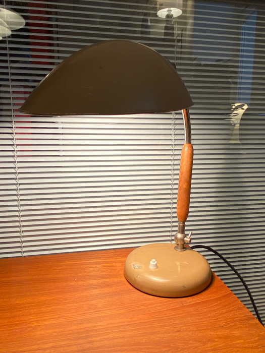 Vintage table lamp beige BAG Turgi Sigfried Giedon 30s