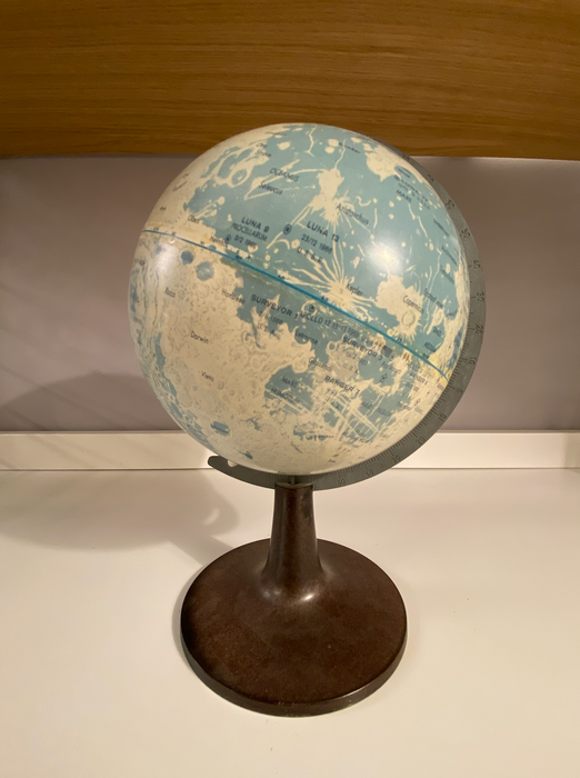 Vintage Mond Globus von Scan Globe Denmark