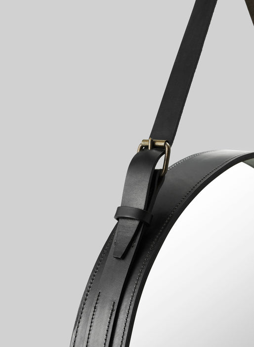 Mirror round leather CIRCULAIRE J. Adnet Gubi