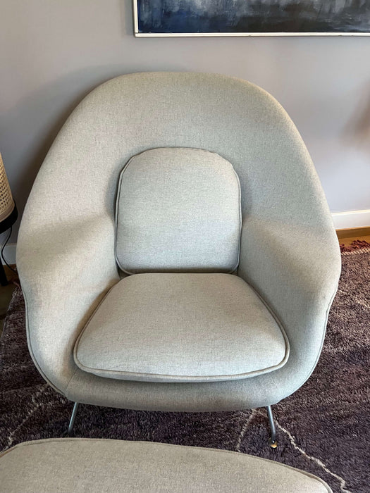 Vintage WOMB CHAIR + OTTOMAN E. Saarinen für Knoll International