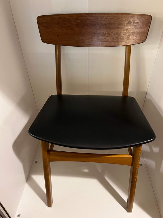 Vintage set of 4 teak chairs Farstrup Denmark 60s