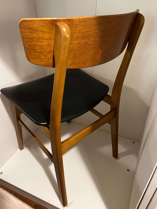 Vintage set of 4 teak chairs Farstrup Denmark 60s