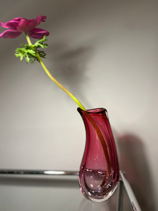Vintage Murano Vase rosa 60er Jahre
