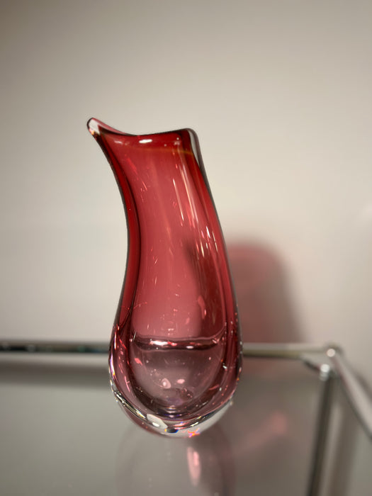 Vintage Murano Vase rosa 60er Jahre