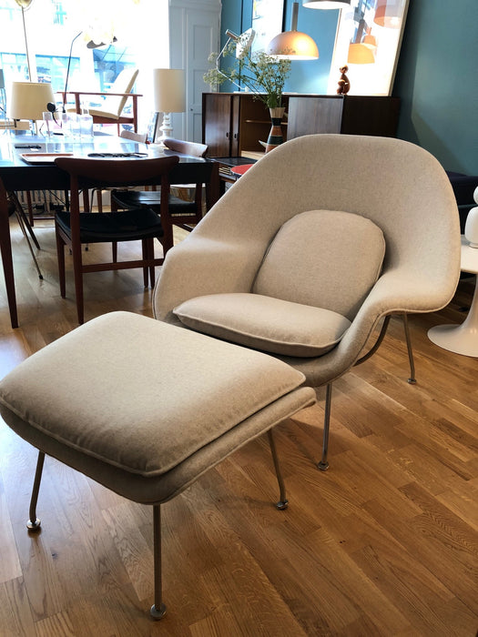 Vintage WOMB CHAIR + OTTOMAN E. Saarinen für Knoll International