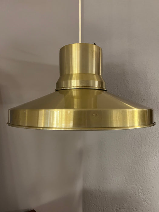 Vintage Dänische Pendelleuchte Aluminium gold 60er