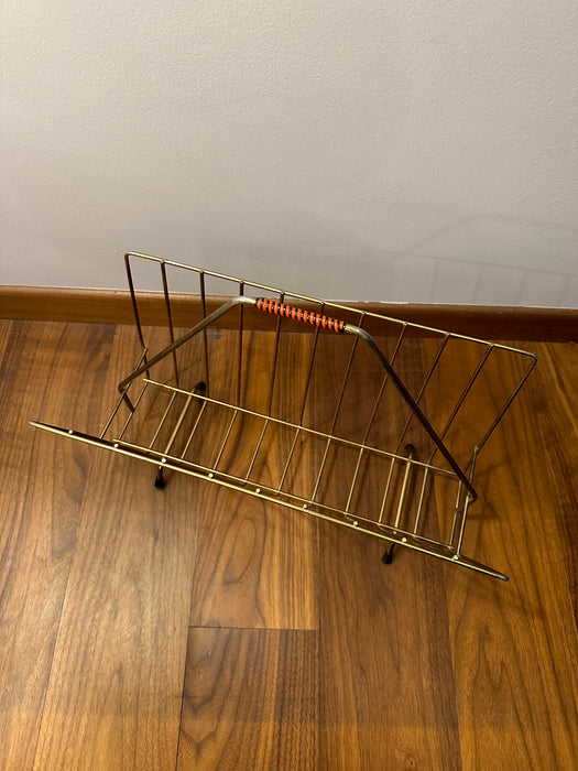 Vintage Zeitschriftenhalter Zeitungsständer Messing 60er