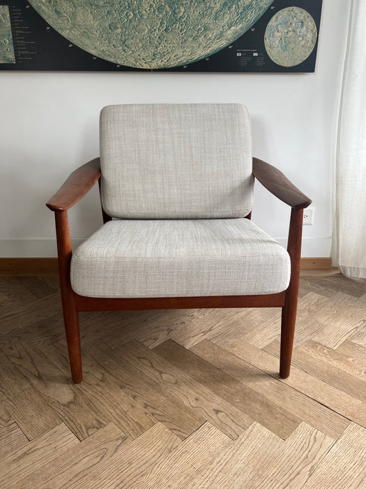 Vintage Armchair Teak A. Vodder Modell FD 164 für France & Søn restauriert