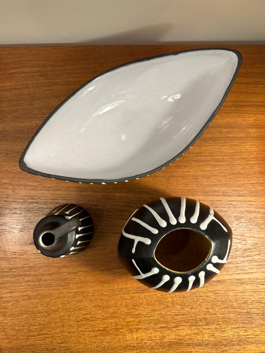 Vintage set of 3 ceramics Made in Germany 60s