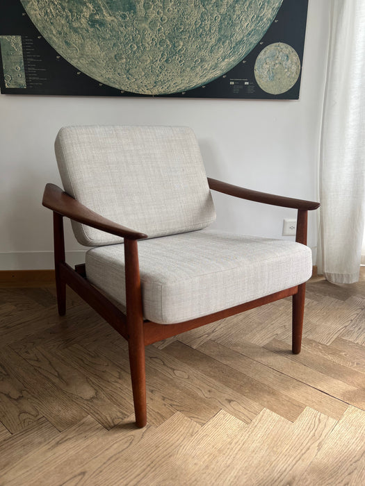 Vintage Armchair Teak A. Vodder Modell FD 164 für France & Søn restauriert