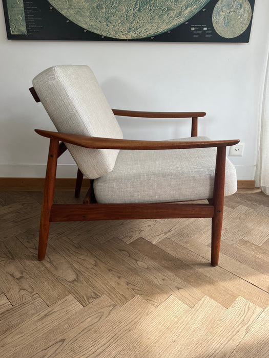 Vintage Armchair Teak A. Vodder Modell FD 164 für France & Søn restauriert