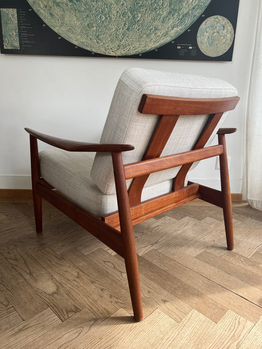 Vintage Armchair Teak A. Vodder Modell FD 164 für France & Søn restauriert