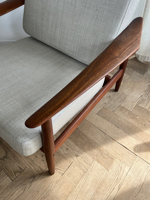 Vintage Armchair Teak A. Vodder Modell FD 164 für France & Søn restauriert