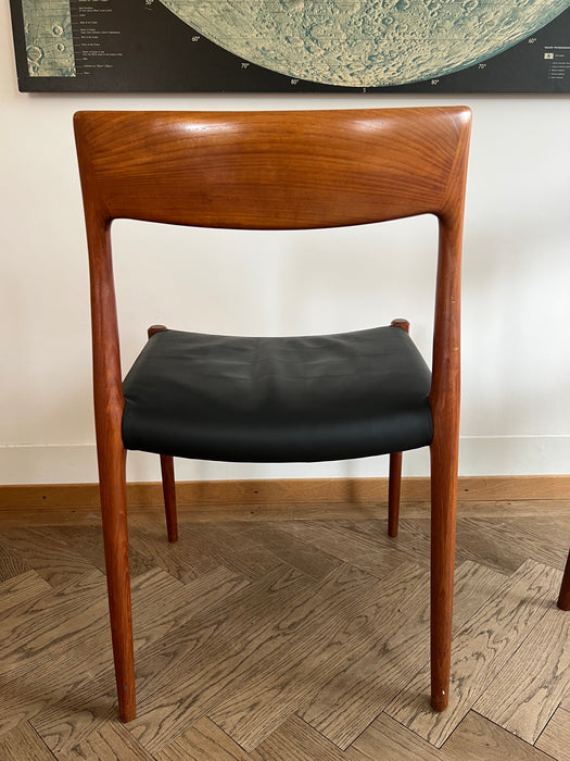 Vintage set of 4 chairs Niels O. Møller for JL Møller Teak Denmark 60s