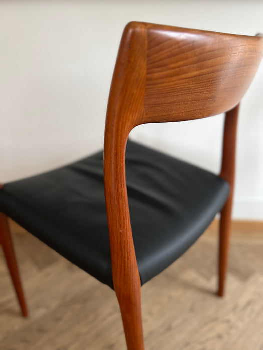 Vintage set of 4 chairs Niels O. Møller for JL Møller Teak Denmark 60s