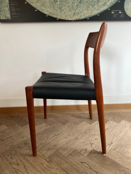 Vintage set of 4 chairs Niels O. Møller for JL Møller Teak Denmark 60s