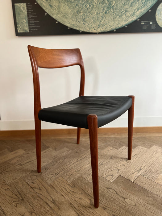 Vintage set of 4 chairs Niels O. Møller for JL Møller Teak Denmark 60s