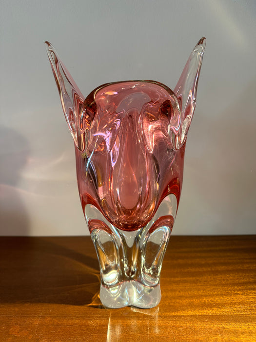 Vintage Schale Glasschale hellrosa