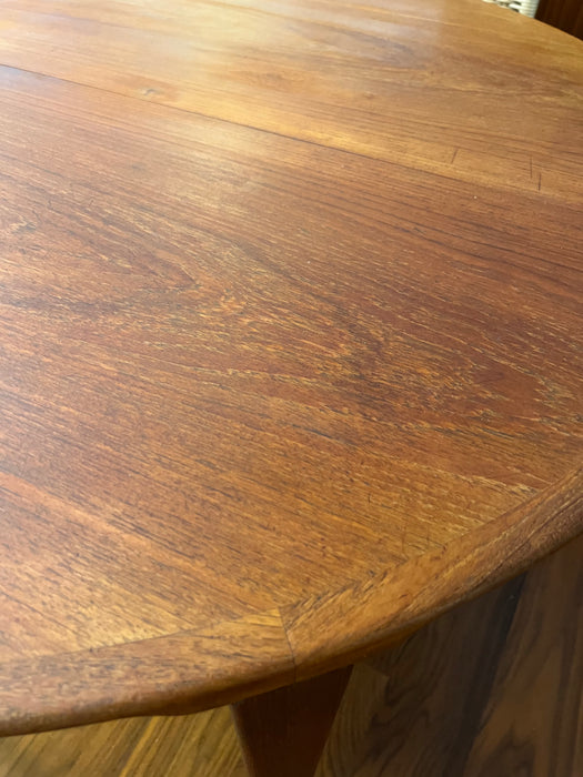 Vintage Rosengren Hansen Teak rund oval für Brande Dänemark 60er extendable