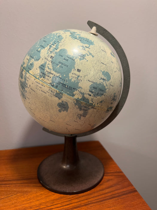 Vintage Mond Globus von Scan Globe Denmark