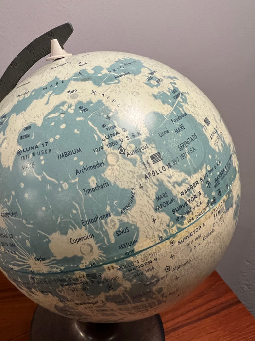 Vintage Mond Globus von Scan Globe Denmark