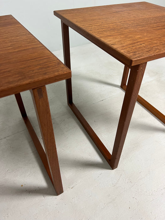 Vintage Danish Teak Cube Nesting Tables by Kai Kristiansen für Vildbjerg
