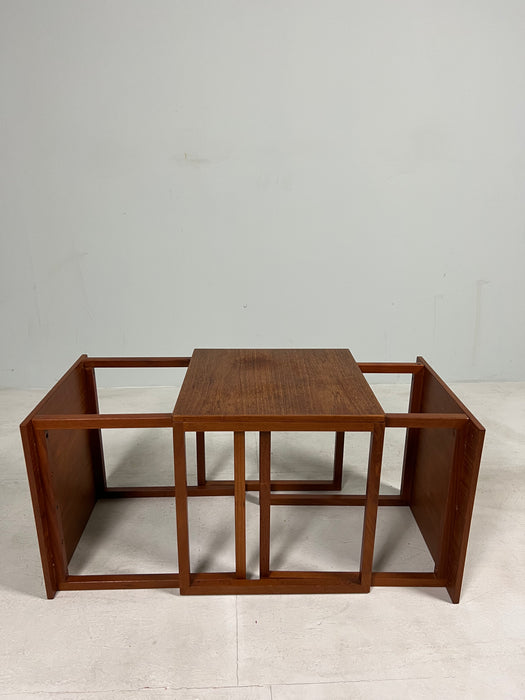 Vintage Danish Teak Cube Nesting Tables by Kai Kristiansen für Vildbjerg