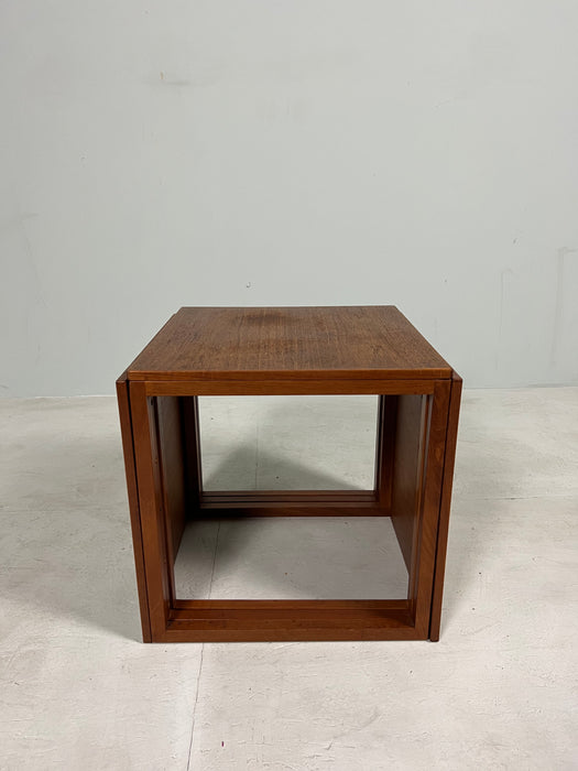 Vintage Danish Teak Cube Nesting Tables by Kai Kristiansen für Vildbjerg