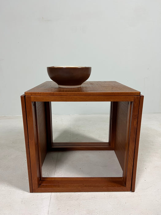 Vintage Danish Teak Cube Nesting Tables by Kai Kristiansen für Vildbjerg