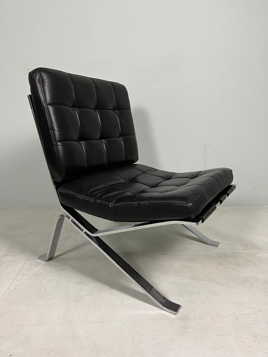Vintage Sessel Leder Walter Frey Loungesessel Stella