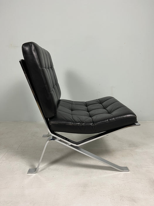 Vintage Sessel Leder Walter Frey Loungesessel Stella