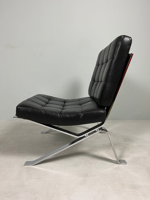 Vintage Sessel Leder Walter Frey Loungesessel Stella