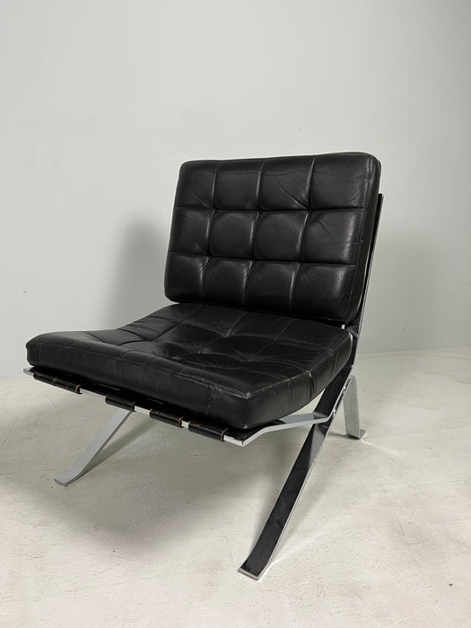 Vintage Sessel Leder Walter Frey Loungesessel Stella