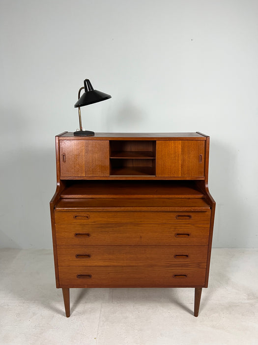 Vintage Secretary Chest of Drawers Dressing Table Teak Denmark 60s