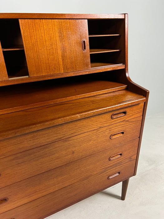 Vintage Secretary Chest of Drawers Dressing Table Teak Denmark 60s