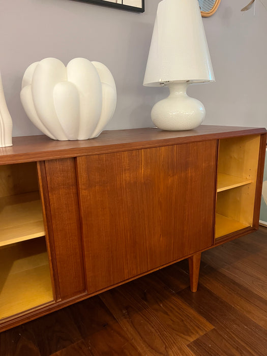 Vintage Teak Sideboard Denmark 60s Sliding Doors